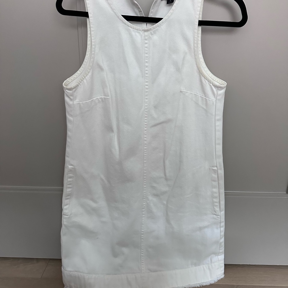 J. Crew Ivory Denim Sleeveless Dress